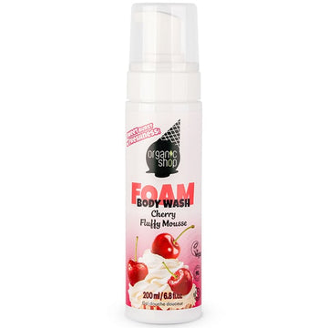 Natura Siberica Organic Shop Ice Cream Foam Body Wash Cherry Fluffy Mousse – Αφρόλουτρο με Άρωμα Κεράσι και Ενυδατική Δράση 200ml